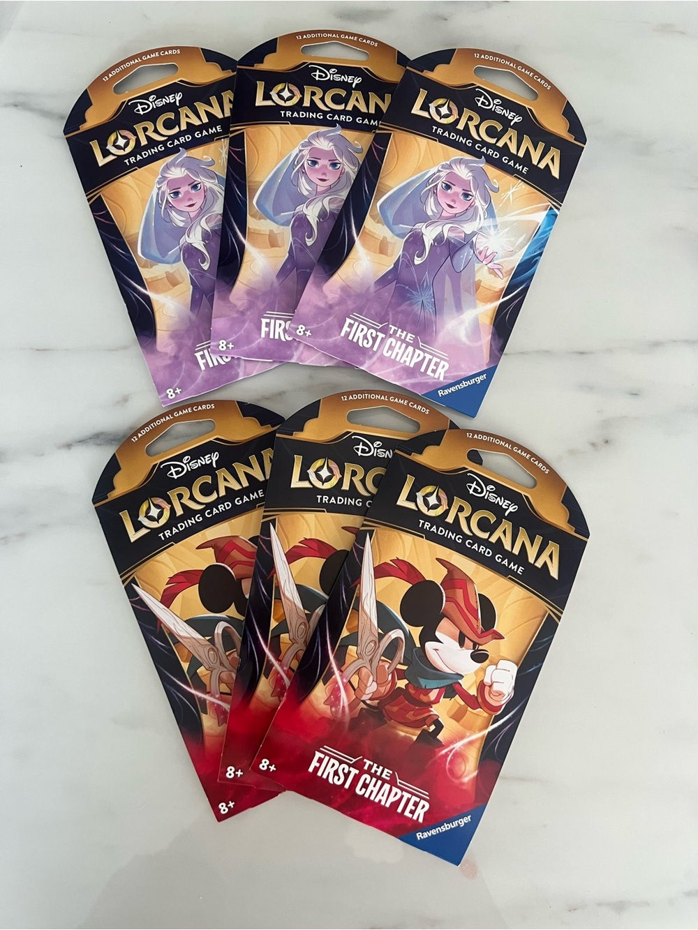 Disney Lorcana The First Chapter Sleeved Blister Booster Packs Sealed x6 NEW